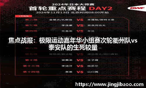 焦点战报：极限运动嘉年华小组赛次轮衢州队vs泰安队的生死较量